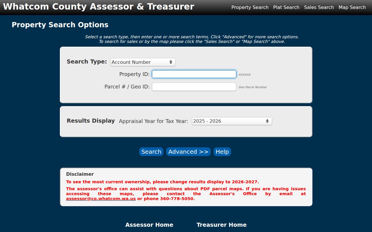 Whatcom County people search property owner fields